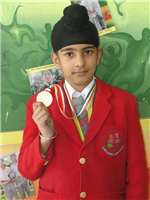 Harjas Singh.First in city level Olympiad